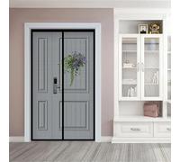 Magnetic Screen Door 100 x 180 cm Anti-Tearing Mosquito Door Net Keep Fly Bug Out Fly Insect Screen No-Drill Easy Installation for Living Room, Bedroom, Patio, Black