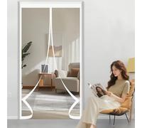 Magnetic Screen Door 100 x 250 cm Cold and Noise Proof, Self-Sealing PVC Weatherproof Winter Warm Thermal Magnetic Door Curtain for Front Doors & Patios, A