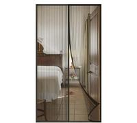 Magnetic Screen Door 101 x 180 cm Powerful Magnets Full Frame Magic Tape Door Fly Screen No Drill Installation Automatically Closes for Patio Doors Balcony Bedroom Doors, Black