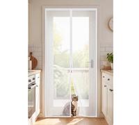 Magnetic Screen Door 101 x 308 cm Frame Hook & Loop Hundreds of Sizes Duty Door Screen with Powerful Magnets Keeps Bugs Out No Drill Installation Automatically Closes, White