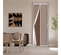 Magnetic Screen Door 105 x 243 cm Anti-Tearing Mosquito Door Net Keep Fly Bug Out Mesh Bug Curtain No-Drill Easy Installation for Living Room, Bedroom, Patio, White