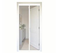 Magnetic Screen Door 110 x 160 cm Keeps Bugs Out, Lets Fresh Air in, No Gap, Snap Shut Automatically, Hands Free Heavy Duty Door Screen for Living Room, Bedroom, Patio, White