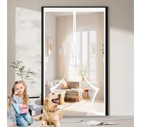 Magnetic Screen Door 116 x 122 cm Anti Mosquito, Keep Fresh Air in, Portable, Foldable, Custom Sizes, Magnetic Fly Screen for Door for Double/French Doors, White