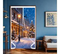 Magnetic Screen Door 116 x 230 cm Self-Sealing PVC Weatherproof Winter Warm, Cold and Noise Proof See-Through Insulated Winter Door for Bedroom Kitchen, A