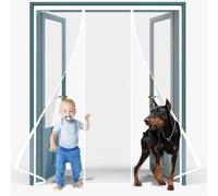 Magnetic Screen Door 120x200cm for Anti Mosquito and Pest Magnetic Soft Door Self Sealing, Keep Away from Mosquitoes Dogs Pets Friendly Door Screen White