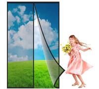 Magnetic Screen Door 120x255 cm, French Door, Durable Double Door Screen Mesh Curtain to Keep Bugs Out Black, Reinforced