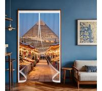 Magnetic Screen Door 121 x 185 cm Warm Winter, Windproof Soundproofing, Windproof Waterproof, Thermal Magnet Opening Doorway Magnetic for Balcony Patio, A