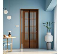 Magnetic Screen Door 124 x 172 cm Keep Pets Indoor, Hands-Free, Allow Fresh Air Flow Fly Screen Door Magnetic No-Drill Easy Installation for Bedroom, Living Room, Patio, Black