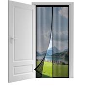 Magnetic Screen Door 132x250 cm - Keep Bugs Out Adjustable Fly Curtain for All Door Sizes Durable Black Mesh Easy Install Pet Friendly