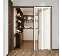 Magnetic Screen Door 135 x 166 cm Keep Bugs Out Lets Fresh Air in Door Fly Screen No Drill Installation Automatically Closes for Patio Doors Balcony Bedroom Doors, White