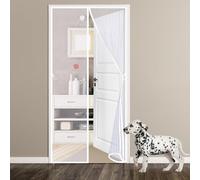 Magnetic Screen Door 135 x 205 cm Insect Protection Fly Screens for Doors Automatically Closing, Hands Free Mosquito Net Door No Gap, Keep Fresh Air in & Bugs Out White