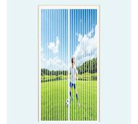Magnetic Screen Door 136 x 145 cm Keep Bugs Out Lets Fresh Air in Patio Curtain Insect Mesh No Drill Installation Automatically Closes for Keeping Out Flies & Bug, White