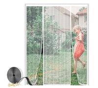 Magnetic Screen Door 140x200cm, Double-Sided Opening, Fly Mesh Curtain, Automatic Closure, Mosquito Net for Living Room, Balcony, Patio - Easy Install, Durable, ct Protection