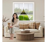 Magnetic Screen Door 141 x 148 cm Keep Pets Indoor, Allow Fresh Air Flow, Hands-Free Anti-Mosquito Door Curtain with Powerful Magnets for Living Room, Bedroom, Patio, White