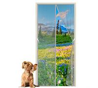 Magnetic Screen Door, 145 x 205 cm Anti Mosquito Mesh FlyHeavy Duty Mesh Curtain Mesh Curtain for Balcony Sliding Doors Living Room (Gray)