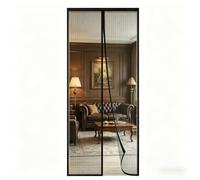 Magnetic Screen Door 145 x 310 cm Keep Bugs Out Lets Fresh Air in Door Fly Screen No Drill Installation Automatically Closes for Patio Doors Balcony Bedroom Doors, Black