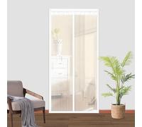 Magnetic Screen Door 150x255cm（Width x Height） Reinforced Fiberglass Net Curtain for Walk Through Door White