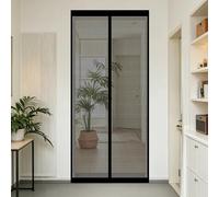 Magnetic Screen Door 155 x 210 cm Keeps Bugs Out, Lets Fresh Air in, No Gap, Snap Shut Automatically, Hands Free Flyscreen Mosquito for Patio Doors Balcony Bedroom, Black