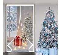 Magnetic Screen Door 156 x 202 cm Warm Winter, Windproof Soundproofing, Windproof Waterproof, Thermal Thermal Door Curtain, Curtain for Winter for Bedroom Kitchen, A