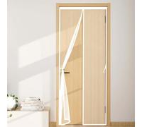 Magnetic Screen Door 157x207cm(WidthxHigh) Powerful Magnets and Full Frame Magic Tape, No Drill Installation Screen Doors with Magnets Hundreds of Sizes, Lets Fresh Air in, White