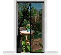Magnetic Screen Door 160 x 217 cm, Automatically Closes, Keep Insects, with Strong Magnets and Magic Band, Without Drilling, Screen Doors with Magnets for Sliding Door, Black