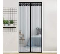 Magnetic Screen Door 160x240cmHeavy Duty Mosquito Curtain for Balcony & Sliding Doors BlackKeeps Insects Out Easy Install Perfect for Living Room Use