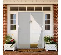 Magnetic Screen Door 164 x 296 cm Automatically Closes Keeps Bugs Mosquito Door Net with Powerful Magnets and Full Frame Magic Tape for Living Room, Bedroom, Patio, Grey