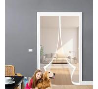 Magnetic Screen Door 166 x 206 cm Automatically Closes, Keep Bugs Out, Without Drilling, Easy to Install, Mesh Fly Door Mosquito Net for Patio/Balcony, White