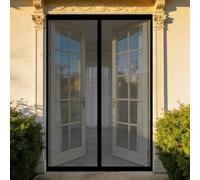 Magnetic Screen Door 170 x 90 cm Keeps Bugs Out, Lets Fresh Air in, No Gap, Snap Shut Automatically, Hands Free Anti Mosquito Mesh Curtain for Patio Doors Balcony Bedroom, Black
