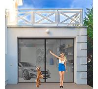 Magnetic Screen Door 180 x 215 cm Easy to Install Without Drilling Hands Free Heavy Duty mesh Keep Fresh air for Front Door and Home Outside Kids/Pets Walk Through Easily Fit Door Black