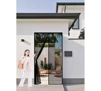 Magnetic Screen Door 180 x 310 cm with Powerful Magnets and Full Frame Magic Tape Bug Mesh Curtain Easy to Install Without Drilling for Balcony Patio Bedroom, Black