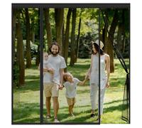 Magnetic Screen Door 180x220 cm Automatic Closure Black Mosquito Net Curtain for Living Room/Balcony/Terrace Easy Installation Durable & Tear-Resistant Insect Barrier
