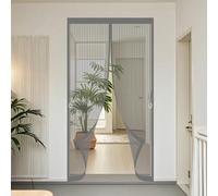 Magnetic Screen Door 190 x 232 cm Powerful Magnets, No Drill Installation, Automatically Closes, for Keeping Out Flies & Bug Insect Protection Door for Patio Doors Balcony, Grey