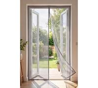 Magnetic Screen Door 199 x 214 cm Full Frame Magic Tape Kid and Pet Friendly Fly Nets for Doors with Powerful Magnets Keeps Bugs Out Easy to Install Without Drilling, Grey