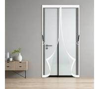 Magnetic Screen Door 200 x 200 cm Frame Hook & Loop Keep Bugs Out Lets Fresh Air in No Gap Insect Mesh for Patio Doors Balcony Sliding Door, White