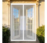 Magnetic Screen Door 200 x 270 cm Keeps Bugs Out, Lets Fresh Air in, No Gap, Snap Shut Automatically, Hands Free Anti Mosquito Mesh Curtain for Patio Doors Balcony Bedroom, White
