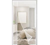 Magnetic Screen Door 245x265cm Left Right Side Opening Screen DoorsMosquito Door with Powerful Magnets and Full Frame Magic Tape Keep Bugs Out White