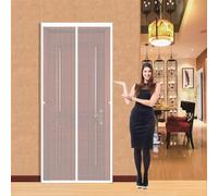 Magnetic Screen Door 250 x 200 cm Keep Bugs Out, Full Frame Magic Tape, Powerful Magnets, Self Sealing, No Drill Installation, Magnetic Screen Door for Balcony Bedroom Doors, White