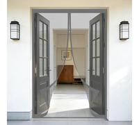 Magnetic Screen Door 250 x 200 cm Keeps Bugs Out, Lets Fresh Air in, No Gap, Snap Shut Automatically, Hands Free Door Fly Screen for Living Room, Bedroom, Patio, Grey