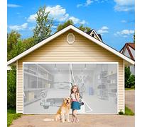 Magnetic Screen Door 250 x 215 cm with Enhanced Magnets Keeps Fresh Air in and Mosquitoes Insects Out Mosquito for Keep Bugs Fly Out White