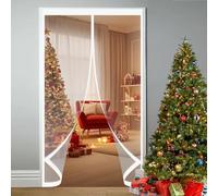 Magnetic Screen Door 250 x 236 cm Self-Sealing PVC Weatherproof Winter Warm, Cold and Noise Proof Thermal Magnetic Insulated Door Curtain for Bedroom Kitchen, A