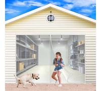 Magnetic Screen Door, 270x220cm Mesh with Self Sealing Magnets, Mesh Screen Keep Bug, Bee, Spider, and Winged Insect Out JPP1k White