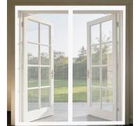 Magnetic Screen Door 365 x 380 cm Keeps Bugs Out, Lets Fresh Air in, No Gap, Snap Shut Automatically, Hands Free Fly Screen Door Curtain for Living Room, Bedroom, Patio, White