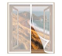 Magnetic Screen Door 40 x 50 cm Easy Installation No Drilling Or Screwing Fly Screen Net for Windows Nets to Keep Bugs Out, White