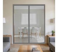 Magnetic Screen Door 62 x 240 cm Keeps Bugs Out, Lets Fresh Air in, No Gap, Snap Shut Automatically, Hands Free Magnetic Door Screen for Patio Doors Balcony Bedroom, Grey