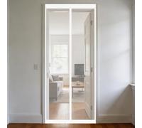 Magnetic Screen Door 65 x 80 cm Keeps Bugs Out, Lets Fresh Air in, No Gap, Snap Shut Automatically, Hands Free Mesh Screen Door Nets for Patio Doors Balcony Bedroom, White