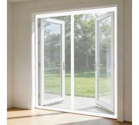 Magnetic Screen Door 66 x 90 cm Keeps Bugs Out, Lets Fresh Air in, No Gap, Snap Shut Automatically, Hands Free Magnetic Fly Screens for Living Room, Bedroom, Patio, White