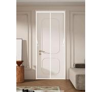 Magnetic Screen Door 69 x 171 cm Full Frame Magic Tape, Powerful Magnets Flyscreen French Doors, Bug Mesh Curtain Lets Fresh Air, Easy to Install for Living Garage Doors, White