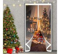 Magnetic Screen Door 70 x 170 cm Self-Sealing PVC Weatherproof Winter Warm, Cold and Noise Proof Thermal and Insulated Door Curtain for Bedroom Kitchen, A