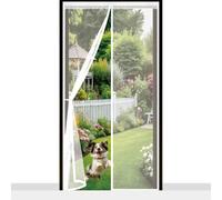 Magnetic Screen Door 74 x 243 cm, Automatically Closes, Keep Insects, with Strong Magnets and Magic Band, Without Drilling, Anti Mosquito Mesh Curtain Pet & Kid Friendly, White